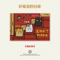 Cute pet Daily door mat access door easy to clean PVC wire ring door mat home entrance door non-slip carpet