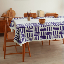 Sun-style fresh waterproof table cloth mesh red ins table cloth art rectangular dining table cloth desk cloth tea table cloth table cloth