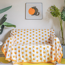 One Orange Fresh Suede Cloth Sofa Towels Full Cover Cloth Art Universal Dust Cover 4 Universal Home Sofa Cover Blanket