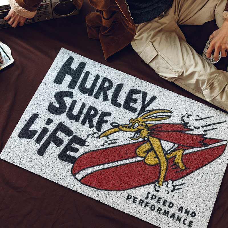 Entry door floor mat can be cut American cartoon door carpet enter the door to change the insole easy to clean dust wire ring door mat