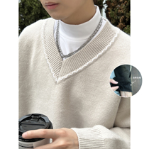 ccje homemade not afraid of winter thickening bu dao rong priming men and black-and-white base half turtleneck T-SHIRT ins-music of the tide