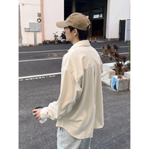 CCJE homemade spring payment in advance with fine and soft light core suede texture Long sleeves Ruffa Handsome Boy Shirt