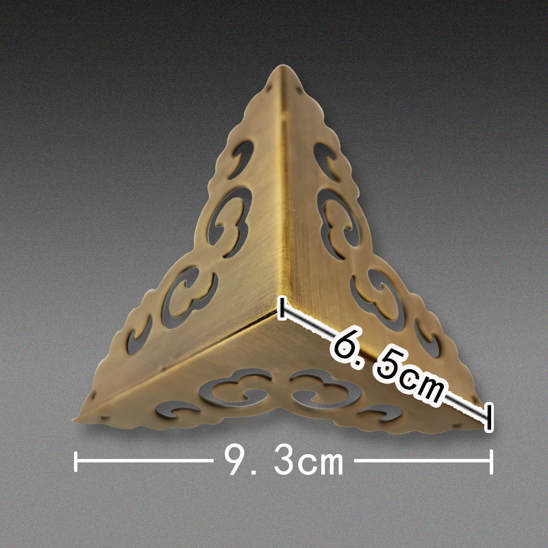 Chinese Imitation Antique Pure Brass Decoration Vintage Furniture Copper Accessories Bag Corner Wrap Corner Flowers Wood Box First Decorated Box Corner Piece