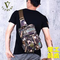  Outdoor sports army fan tactical shoulder oblique cross bag chest bag mens nylon tarpaulin bag large capacity tide backpack bag