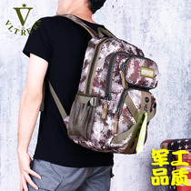  Outdoor backpack mens waterproof nylon mountaineering travel large-capacity multi-layer pocket canvas camouflage army bag tide brand