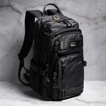 Warandill Large Capacity Double Shoulder Bag Business Mens Computer Bag Casual Oxford Cloth Backpack Canvas Student School Bag