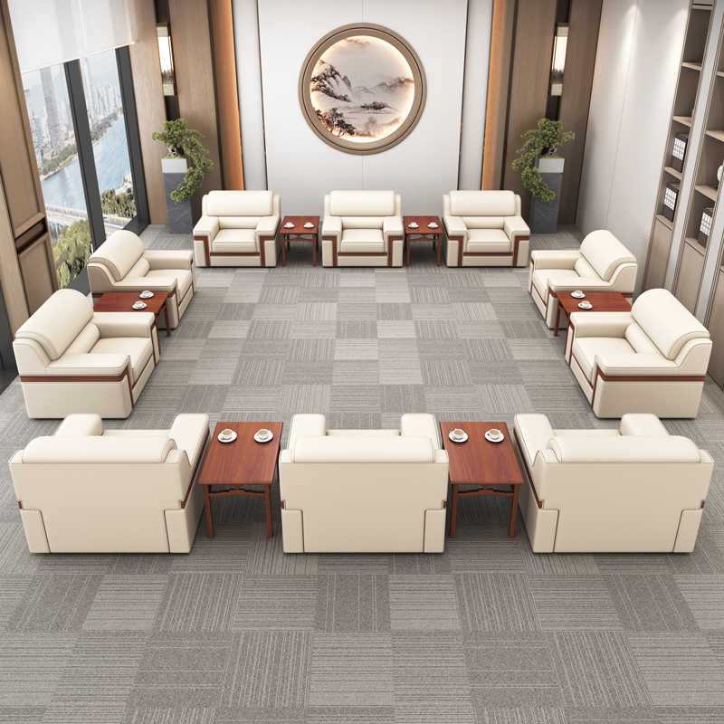 Vip Reception Hall Sofa Conference Room Business Sofa Office Reception Room Conference Hall Single Seat Coffee Table Combination