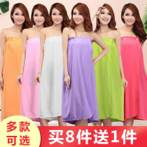 Summer thin beauty salon bath skirt Cotton bandeau can wear bathrobes chest-wrapped bath towel customer clothes Beauty clothing guests