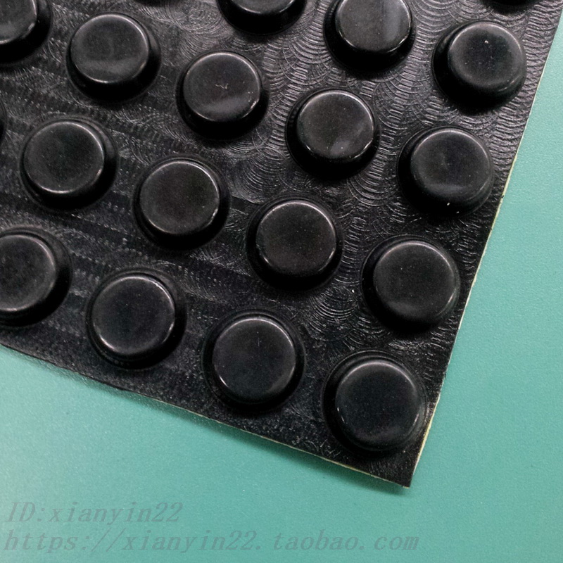 12 * 4mm self-adhesive footbed conical rubber cushion with 3M adhesive host shell bottom foot instrument damping machine foot