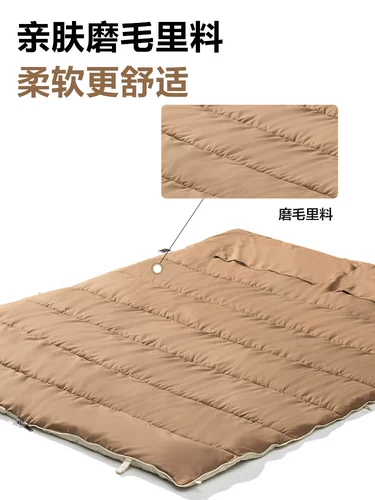 Спальный мешок для взрослых для кемпинга, портативная удерживающая тепло лампа в виде луны для двоих, увеличенная толщина