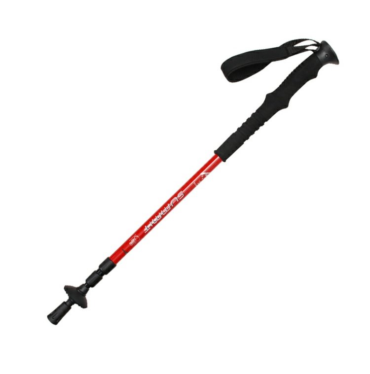 Vediri ngoài trời trekking cực 7075 nhôm ba phần / bốn phần tay cầm thẳng ông già gậy đi bộ - Gậy / gậy gậy dò đường cho người mù	