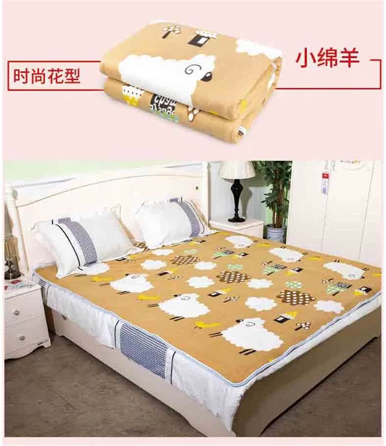 Dual-kiểm soát chăn điện đơn đôi ba nhiệt ký túc xá hộ gia đình không thấm nước 1,5 m 1,8 m 2 m giường điện - Chăn điện Thấp