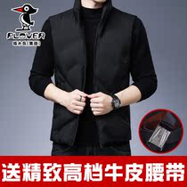 Woodpecker mens down vest plus velvet thickened winter waistcoat warm 90 velvet white duck down vest autumn winter coat