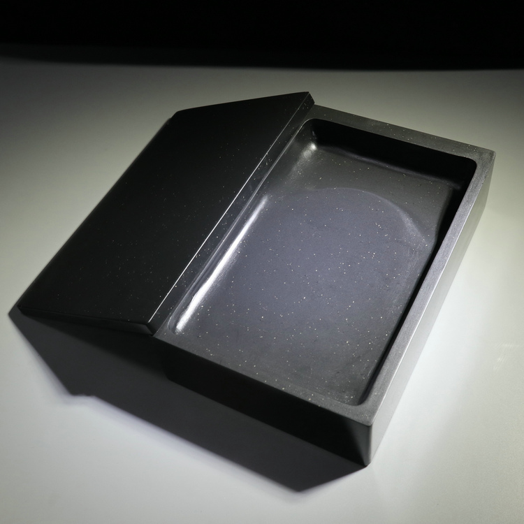 8-inch Shinkstone Calligraphy Room Four Treasure Stone Slabs Anhui Original Stone Calligraphy With Lid Excellent End Inkstone Ink Sending Emblem Ink 