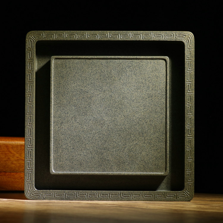 Calligraphy and calligraphy Back to print Four-Water Yellow Fish Sub-hand lettering Room Four Treasure Stone Stones Ink-stone Ink End Ink-stone Ink Pen Xuan Paper