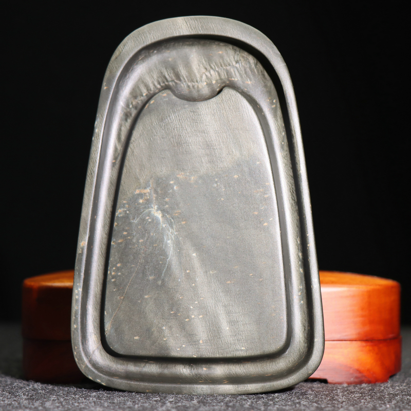 Ink like oil, rare stone source old pit, four famous pits, inkstone ribbed pit, calligraphy, calligraphy and painting, study room inkstone