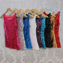 2019 new spring and summer sequins all-match short sleeveless camisole slim sexy nightclub bottoming shirt women