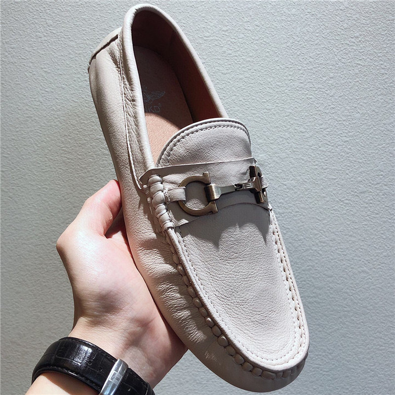 Summer Business Men's Shoes, Breathable, Casual, Versatile Leather Shoes, Loafers, Slip-On Shoes, Genuine Leather High-End Work Shoes