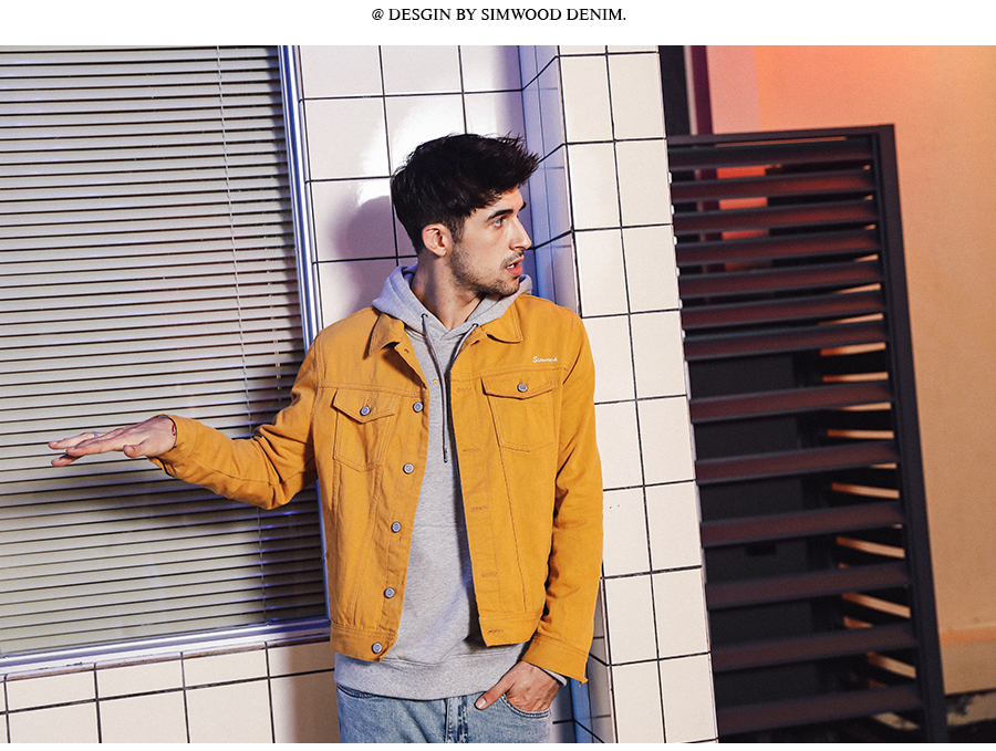 Simwood Jane Wood Men 2019 Thu mới Sản phẩm mới giặt Áo đôi bằng vải thêu - Cao bồi quần bò nam