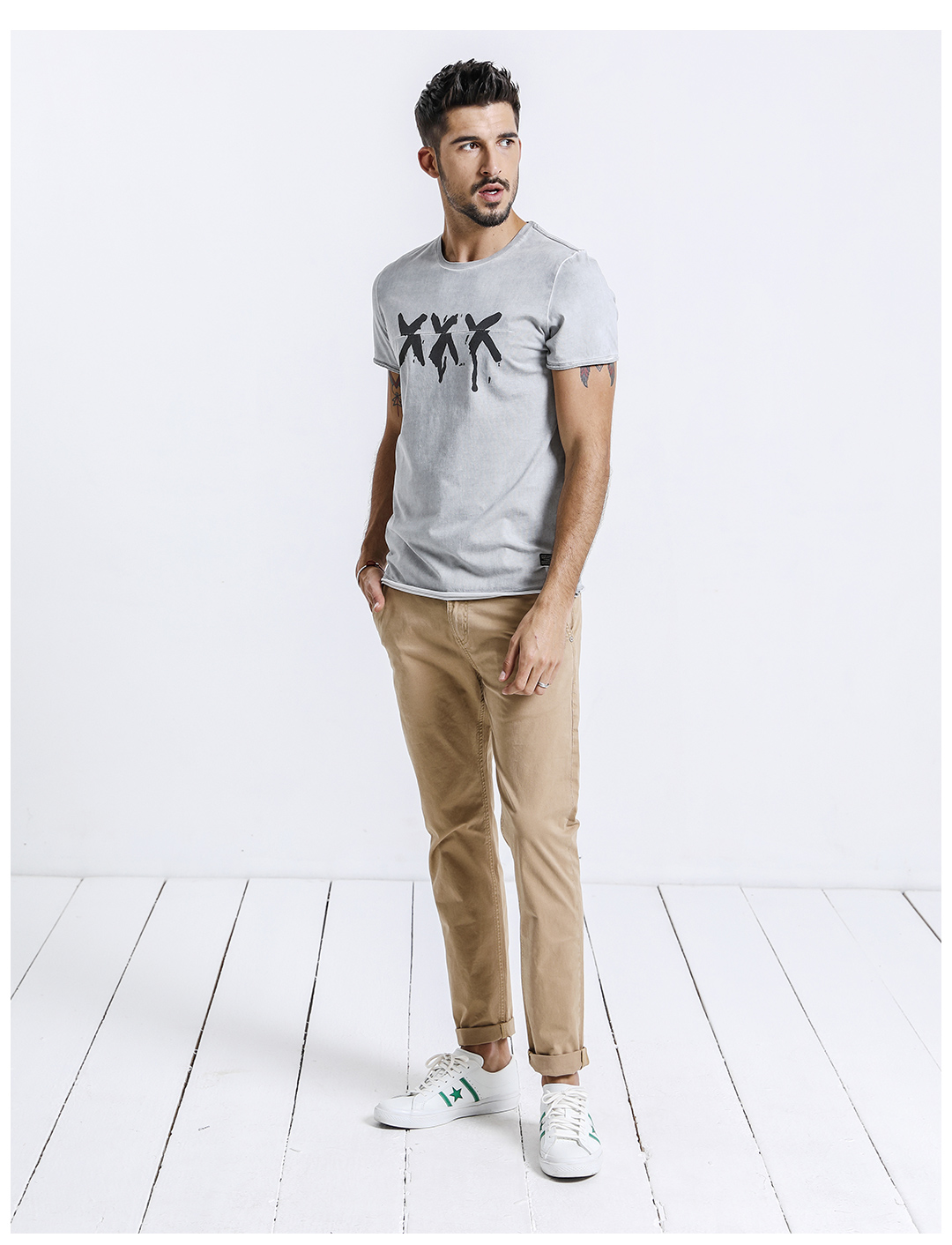 Simwood Jane Wood dành cho nam 2018 Mùa hè Quần mới nhuộm siêu nhỏ Quần thun nam Slim Slim Quần âu nam quần short nam kaki