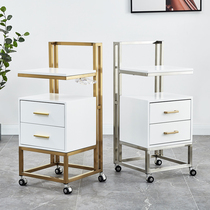 Barber shop tool cabinet hairdressing trolley hair salon movable with drawer barber cabinet hairdressing shop small cabinet tool cart