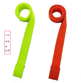 Men's and women's hip hop canvas alloy color belt