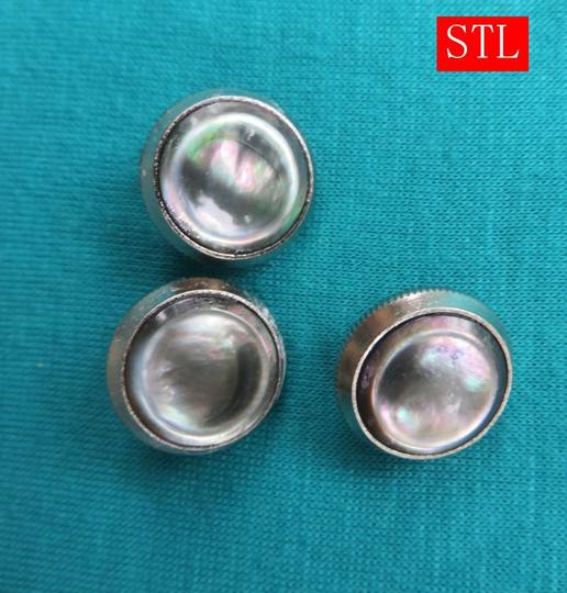 Trumpet Buttons, Snap Buttons, Hand Covers, Inlaid with Natural Black and White Shell, Trumpet Instrument Accessories, Three Per Set
