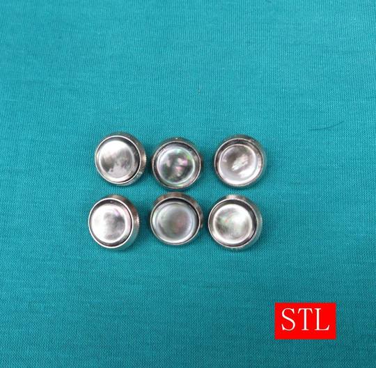 Trumpet Buttons, Snap Buttons, Hand Covers, Inlaid with Natural Black and White Shell, Trumpet Instrument Accessories, Three Per Set