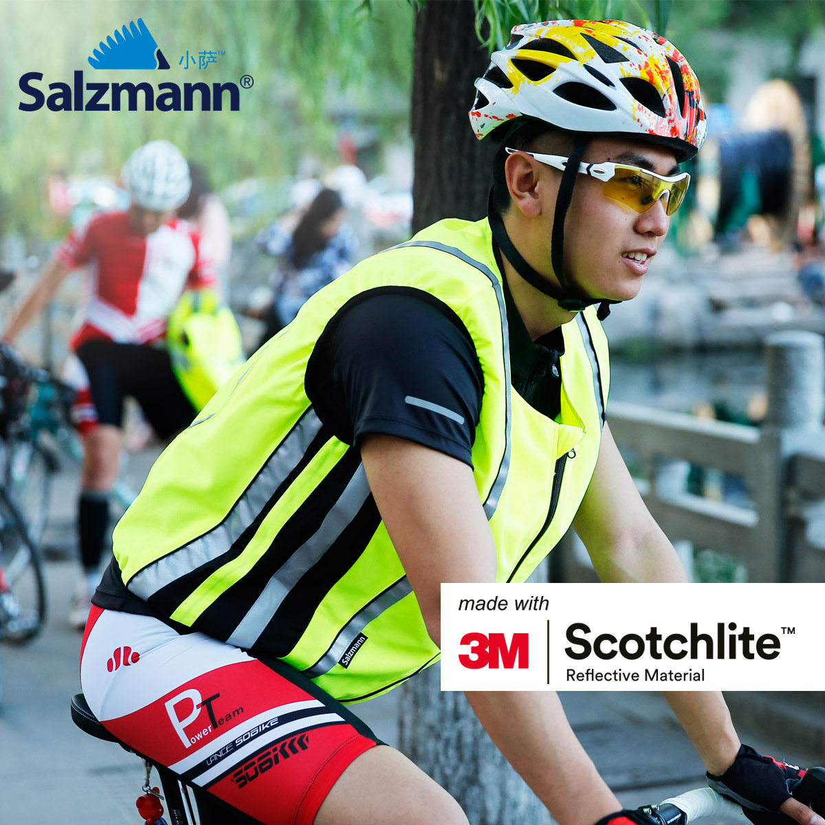 Salzmann Small Salocomotive Locomotive Locomotive Reflective Vest Night Riding Imported 3M Reflective Material