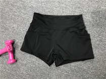 Original single womens summer breathable quick-drying thin stretch slim running small size yoga black fitness shorts 8945