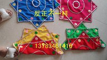 "2" new professional dance test hand Juan hemp yarn flower duo turn flower octagonal towel