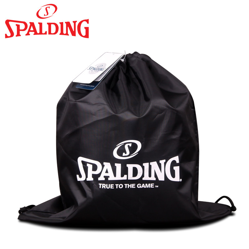 Spalding basketball bag student training Sports equipment storage bag net pocket drawstring bag basketball Hand bag fitness men