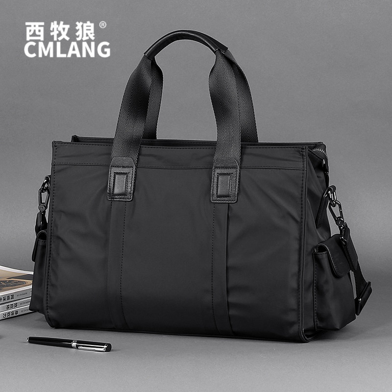 Men's Bag Handbag Casual Canvas Briefcase Business Men's Bag Shoulder Messenger Bag Oxford Cloth Computer Bag