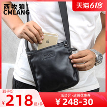 Genuine Leather Mens Bag Mens Bag Mini Single Shoulder Bag Casual Fashion Diagonal Satchel Calf Leather Soft Leather New Sport Small