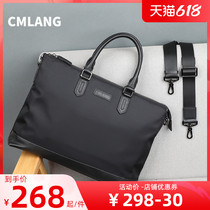 Briefcase Men Business Handbag Mens Canvas Official Bag Oxford Bumen Package File Package Office Custom New