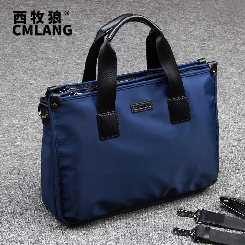 Briefing Men's Business Men's Handbag Men's Package Meeting Customized Canvas Computer Package