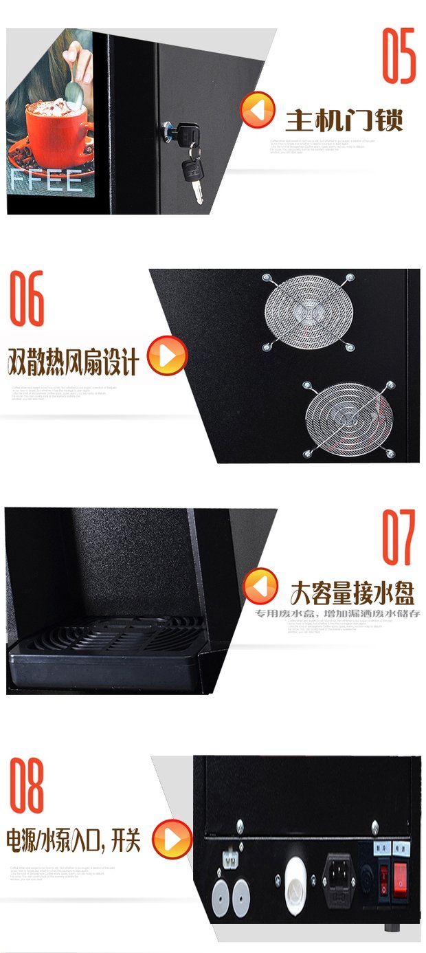 Dọc tiêu dùng và thương mại tự động ngay lập tức đa chức năng Máy pha nước cà phê Mỹ Máy pha trà sữa Ý - Máy pha cà phê máy pha cà phê lock&lock