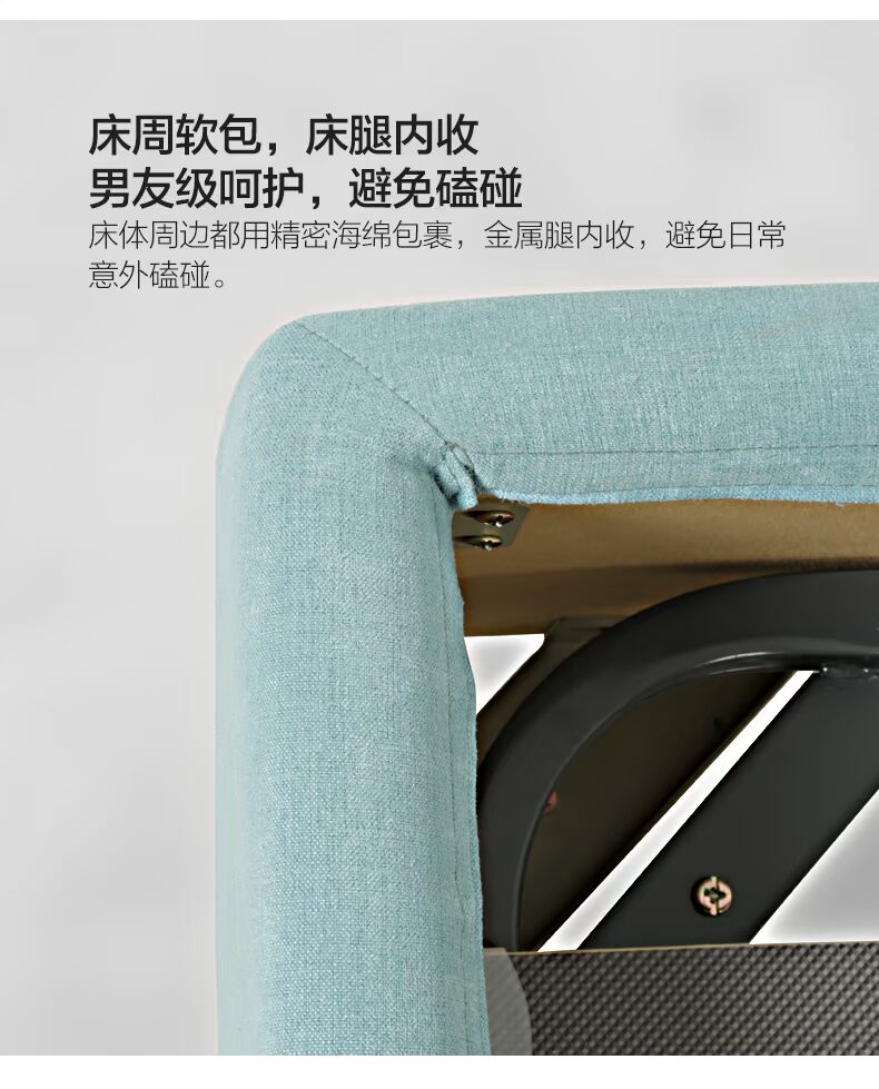 [Cổ] Nhà táo đầy màu sắc giường vải vải cotton giường mềm 1.5 / 1.8m giường ngủ - Giường mẫu giường ngủ đơn giản