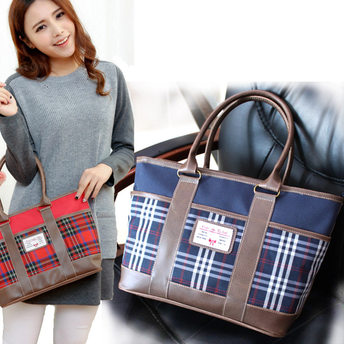 2022 new Korean version Large capacity Canvas Casual Retro Office Work Briefcase Fashion Brief Lady Bag Hand Single Shoulder Bag