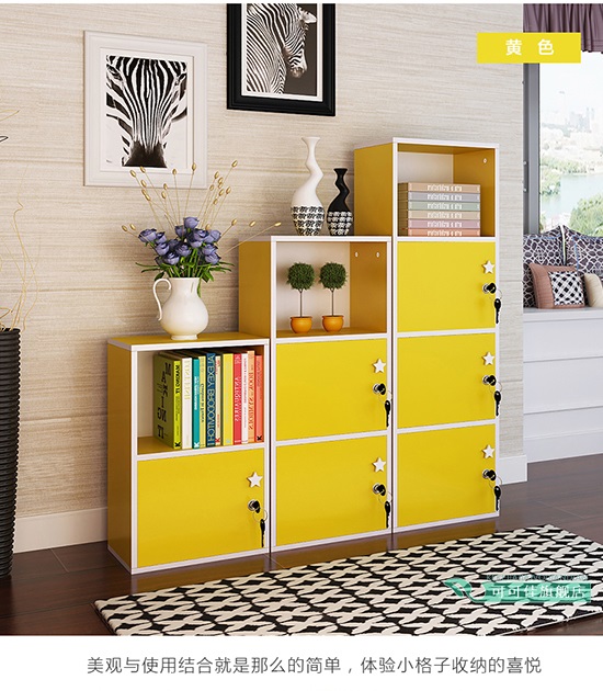 tủ kệ sách đơn giản tủ khóa tủ nhỏ với cửa ra vào kết hợp miễn phí khóa tủ lưu trữ tủ tủ ban công trẻ - Buồng tủ nhựa cánh lùa