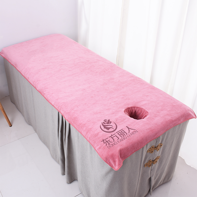 Beauty salon wrap side bath towels bed linen large towels with holes massage perspiration Sweat Steam Pedicure with thickened Non-pure cotton