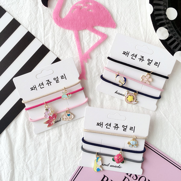 Hàn Quốc Trang sức Harajuku Dễ thương vòng tóc mặt dây chuyền tóc set mềm trái cây dễ thương dễ thương dây tóc kẹo kẹo phụ kiện tóc - Phụ kiện tóc kẹp phồng chân tóc