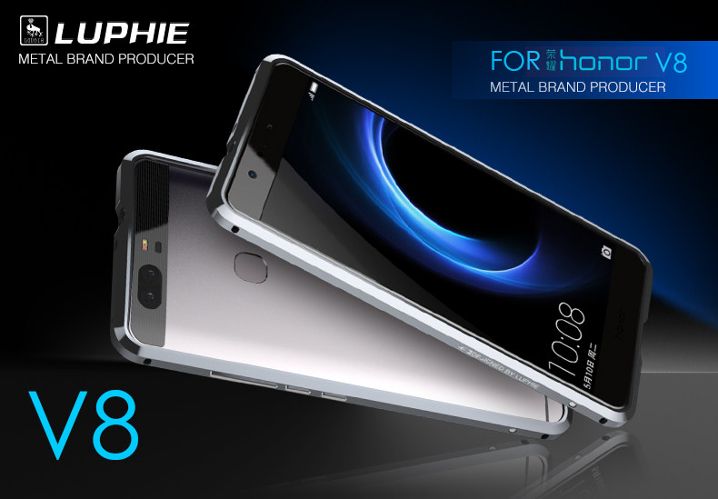 Luphie Blade Sword Slim Light Aluminum Bumper Metal Shell Case for Huawei Honor V8