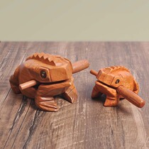 Thai solid wood lucky frog Lucky treasure Toad shop opening gift living room wine cabinet Office desk decoration