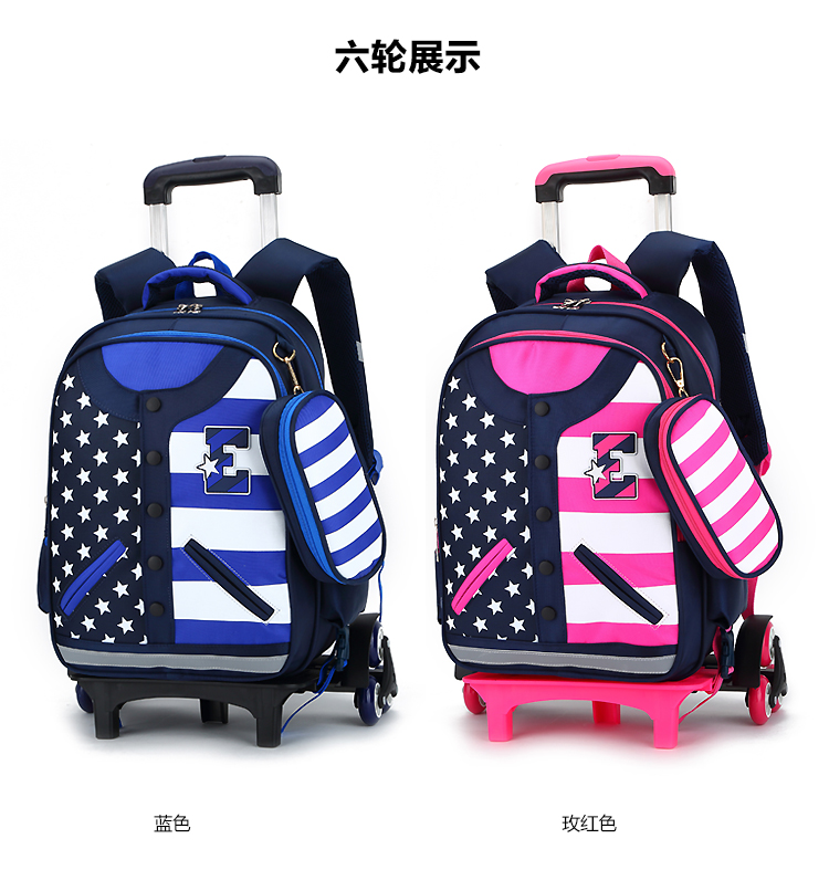 Xe đẩy trẻ em sáu bánh túi 1-3-6 lớp nam và nữ tay mang hộp ba bánh leo tầng với con lăn dual-sử dụng ba lô balo cho bé trai