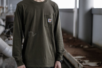 (NextVogue)carhartt wip pocket t-shirt pocket logo long-sleeved bottoming T-shirt