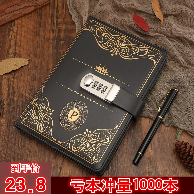 Password book multi-function fingerprint password book with lock key password book small pocket child constellation password