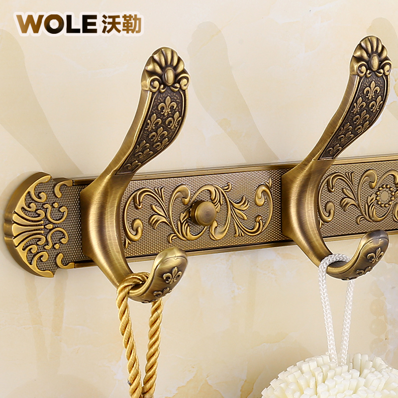 Entrance entrance hanging clothes hook European style clothes hook row hook coat hat hook wall hanging Chinese style hanging hanger wall wall