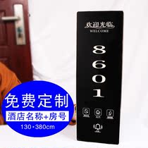 Hotel room luminous door number Guesthouse 86 Toughened Glass Touch Doorbell Switch Custom Electronic Door Display