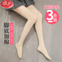 Stockings female knee spring summer thin Japanese line in the tide jk middle thigh thighs black long legs and knee socks